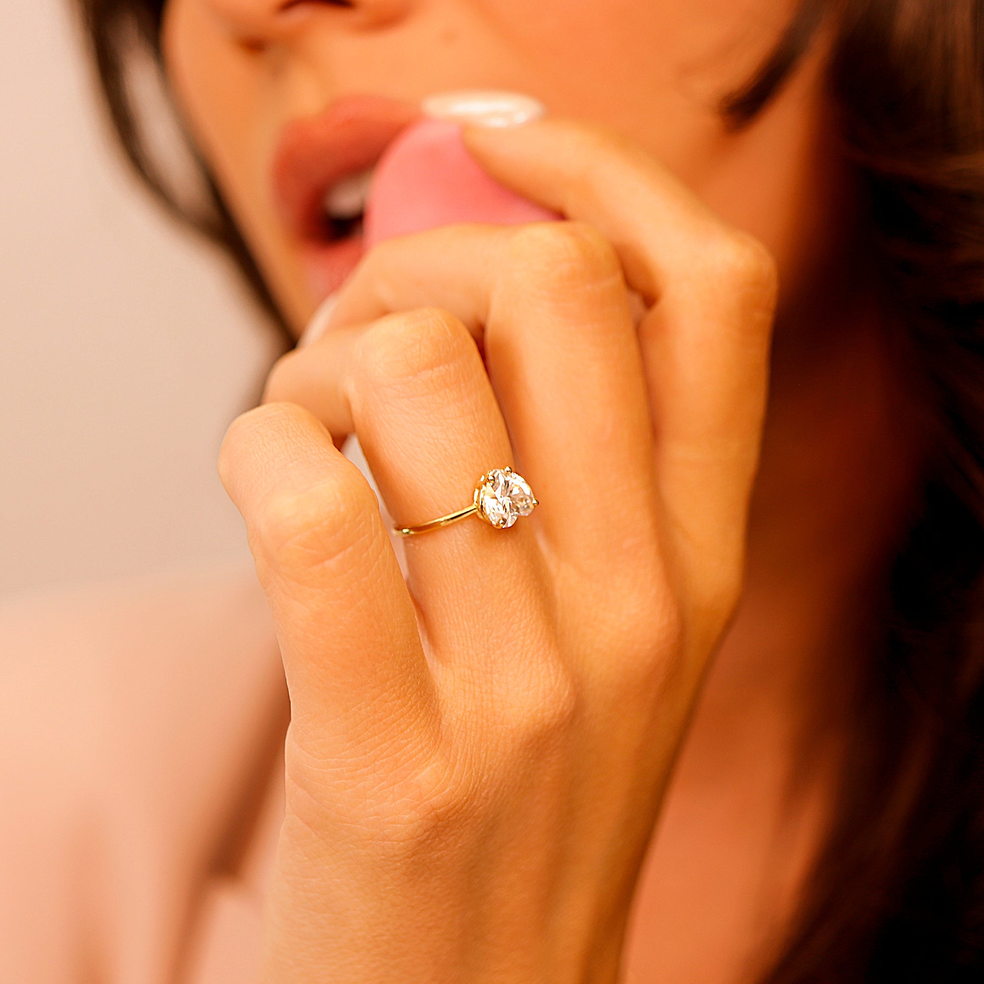 Heart Moissanite Ring 14k Gold, 1.3 Ct. Heart Moissanite Engagement Ring