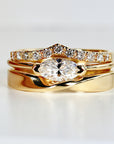 Marquise Moissanite Ring 14k Gold