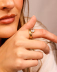 Floating Ring, East West Oval Aquamarine Ring 14k Gold, Large Aquamarine Ring w Thick Band
