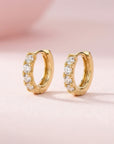 Chunky Diamond Huggie Earrings in 14K Gold - Melt'm Jewelry