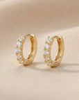 Chunky Diamond Huggie Earrings in 14K Gold - Melt'm Jewelry