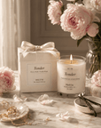 Tender Soy Wax Candle – Peony Petals & Vanilla Musk | 8 oz Luxury Candle | Melt’m Quiet Collection - Melt'm Jewelry