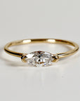 Marquise Moissanite Ring 14k Gold