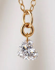 Lab Grown Heart Diamond Necklace in 14K Gold - Melt'm Jewelry