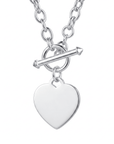 Sterling Silver Engraveable Personalized Heart Necklace - Melt'm Jewelry