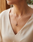 Drop Smokey Quartz Pendant Necklace in 14k Gold - Melt'm Jewelry