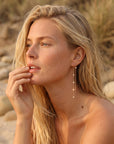 Diamond By The Yard Earrings, 14k Gold Diamond Threader Earrings - Melt'm Jewelry