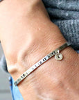 Custom Coordinates Hand Stamped Cuff Bracelet
