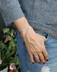 Custom Coordinates Hand Stamped Cuff Bracelet