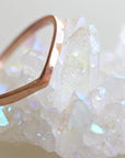 14k Solid Gold Chevron Wedding Band, Gold V Ring