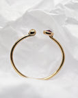 14k Gold Open Cuff Ruby Ring
