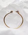 14k Gold Open Cuff Ruby Ring - Melt'm Jewelry
