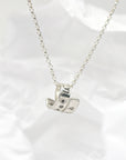 Hand Stamped Wrapped Scroll Necklace Personalized Sterling Silver Hidden Message