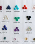 Dual Birthstone Bracelets Gold Filled or Sterling Silver, Open Gemstone Bangles - Melt'm Jewelry