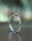 14k Gold Dot Stacking Gold Ball Ring - Mixed Metal Ring - Melt'm Jewelry