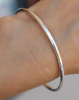 Hammered Sterling Silver Cuff Bracelet - Open Bangle
