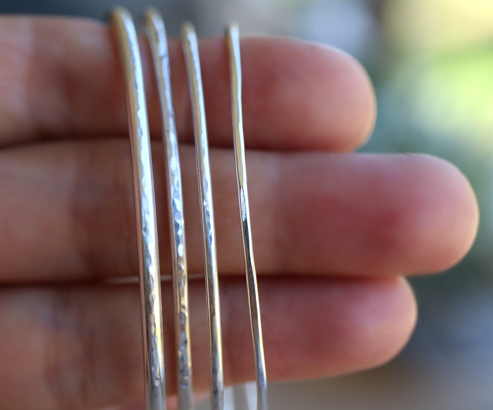 Cuff Bracelet, Hammered Sterling Silver Cuff, Open Bangle