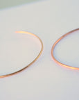 Thin Cuff Bracelet, Hammered Gold Open Bangle - Melt'm Jewelry