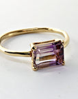 Emerald Cut Ametrine Ring