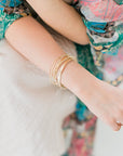 Wrap Cuff Bracelet, Hammered Gold Open Bangle - Melt'm Jewelry