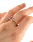 Emerald Cut Ametrine Ring