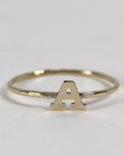 14k Gold Initial Ring - Melt'm Jewelry