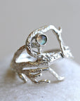 Gemstone Twig Ring in Sterling Silver