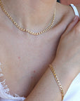 Thick Curb Chain Bracelet, Gold Filled or Sterling Silver