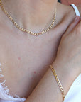 Thick Curb Chain Bracelet, Gold Filled or Sterling Silver