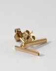 14k Solid Gold Bar Dainty Studs