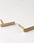 14k Solid Gold Bar Dainty Studs