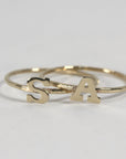 14k Gold Initial Ring