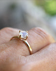 Rainbow Moonstone 14k Gold Ring