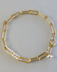 Gold Chunky Bracelet, Gold Filled Link Chain Bracelet