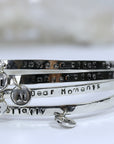 Custom Coordinates Hand Stamped Cuff Bracelet