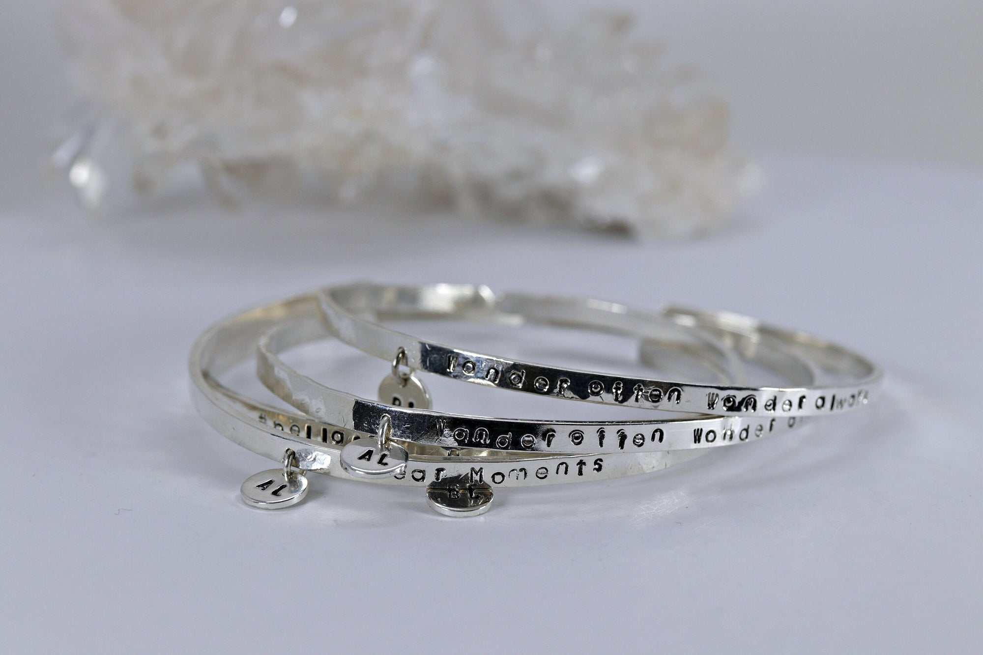 Custom Coordinates Hand Stamped Cuff Bracelet