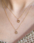 Personalized Layered Rose Gold Necklaces, Set of Two - Melt'm Jewelry