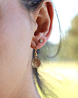 Hammered Dangle Drop Earrings in Gold Filled or Sterling Silver