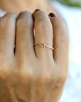 14k Gold Sunstone Ring - Melt'm Jewelry