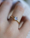 Rainbow Moonstone 14k Gold Ring - Melt'm Jewelry