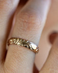 Art Nouveau Romantic Floral Wedding Band Ring Art Nouveau Romantic - Melt'm Jewelry