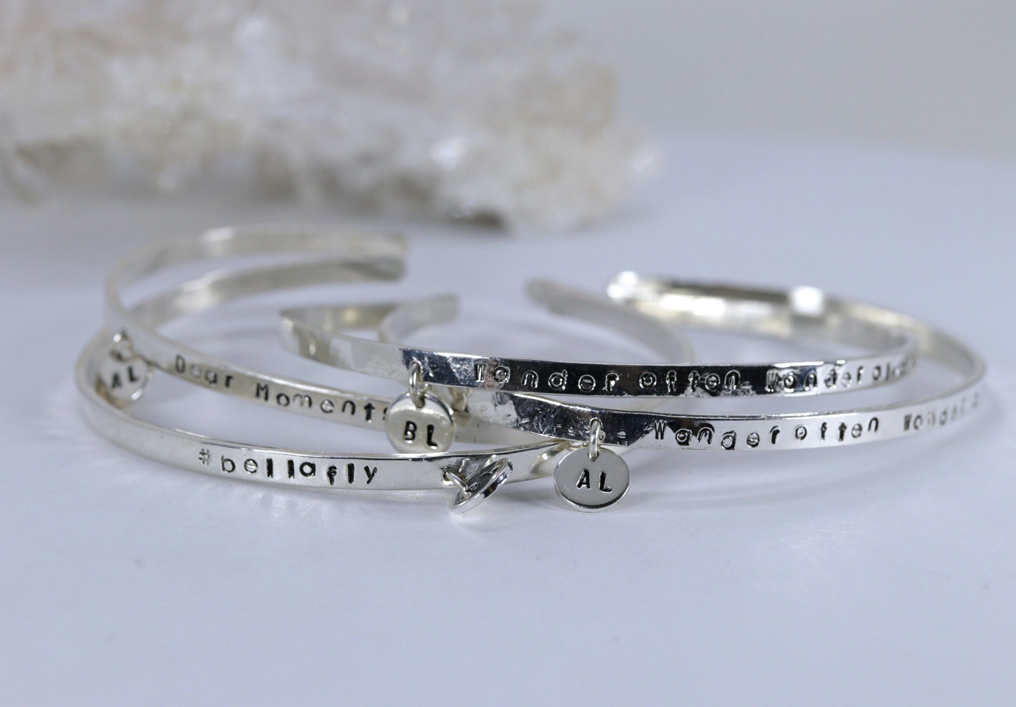 Custom Coordinates Hand Stamped Cuff Bracelet