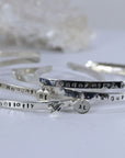 Custom Coordinates Hand Stamped Cuff Bracelet