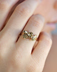 14k Gold Flower Cluster Ring