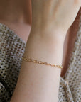 Gold Thick Chain Bracelet, Gold Layering Bracelet - Melt'm Jewelry