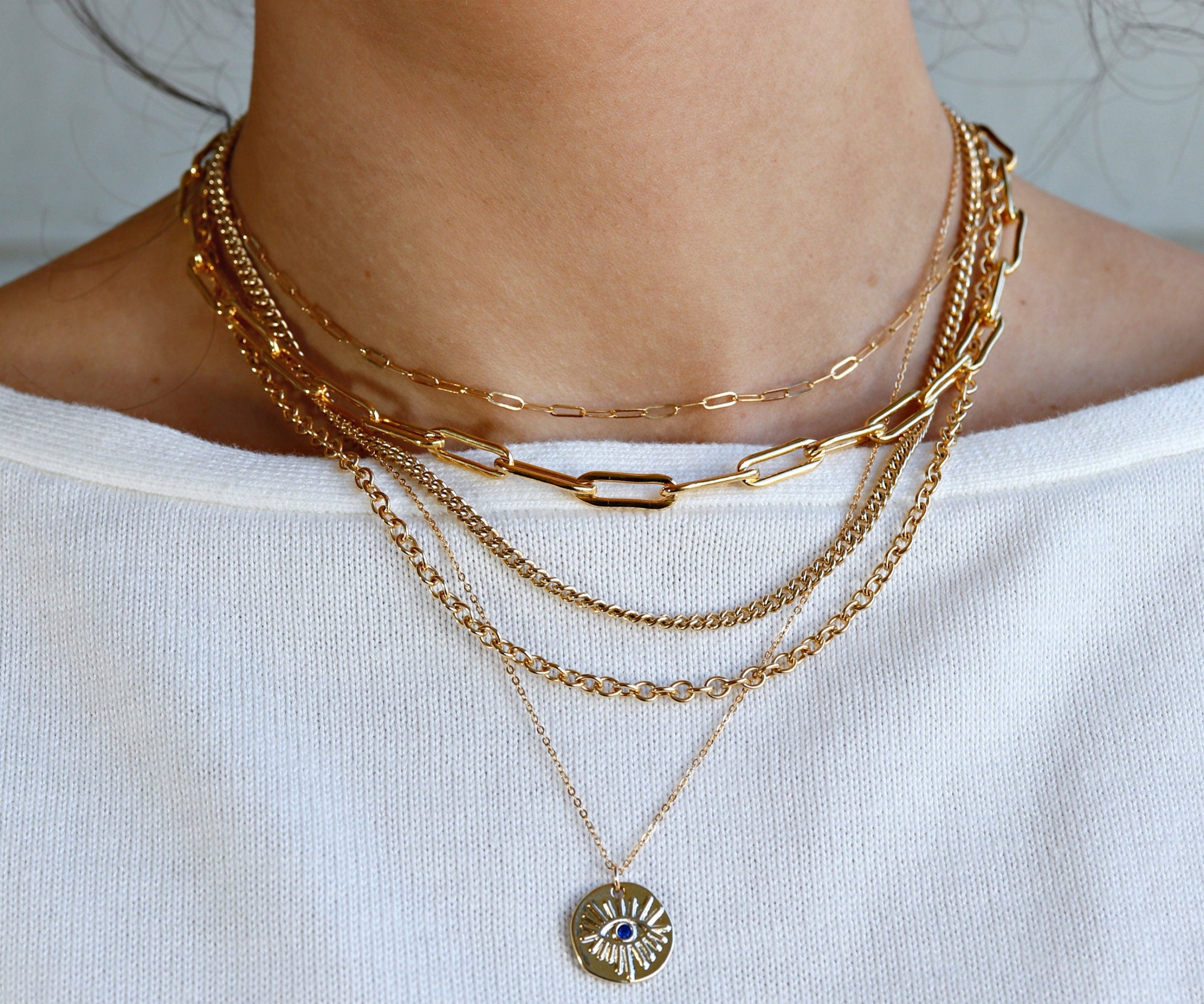 Gold Chain Necklace, Gold Layering Necklace