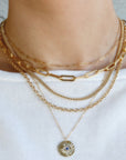 Elongated Thick Rectangle Chain Necklace - Melt'm Jewelry