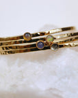 Birthstone Gems Cuff Bracelets Gold Filled or Sterling Silver - Melt'm Jewelry