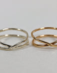 Gold X Ring, Gold Wrap Ring, Gold Filled Criss Cross Ring - Melt'm Jewelry