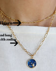Gold Dainty Figaro Chain Choker Necklace